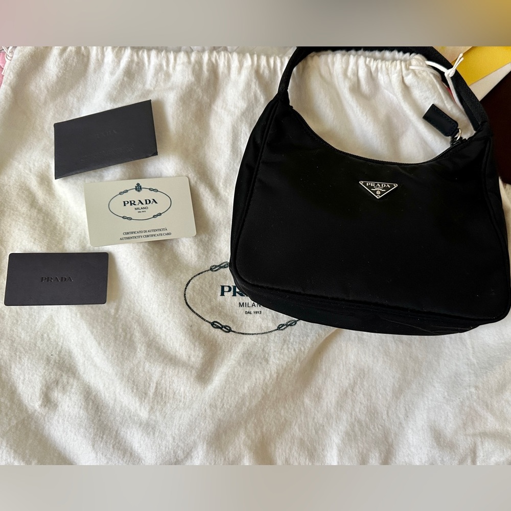 Prada tessuto mini hobo bag